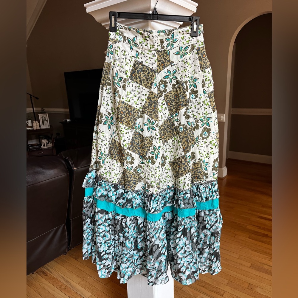 NWT RAGA Patchwork Maxi Skirt | anthropology